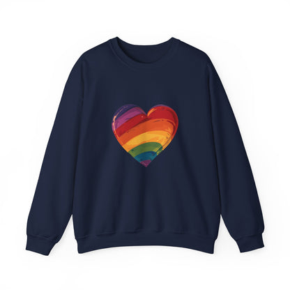 Cartoon Rainbow Heart - Unisex Sweatshirt - Sweatshirt - The Lucky Wombat