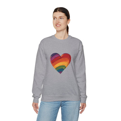 Cartoon Rainbow Heart - Unisex Sweatshirt - Sweatshirt - The Lucky Wombat