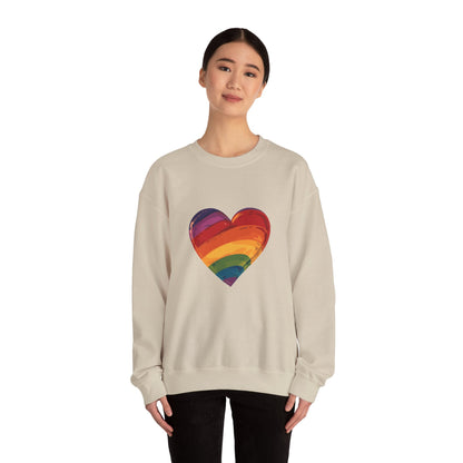 Cartoon Rainbow Heart - Unisex Sweatshirt - Sweatshirt - The Lucky Wombat