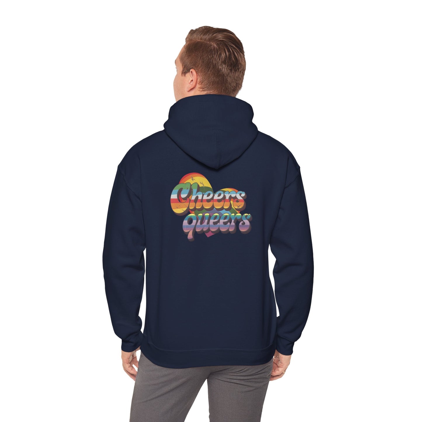 Cheers Queers Hoodie - A Bold Celebration of Pride - Hoodie - The Lucky Wombat