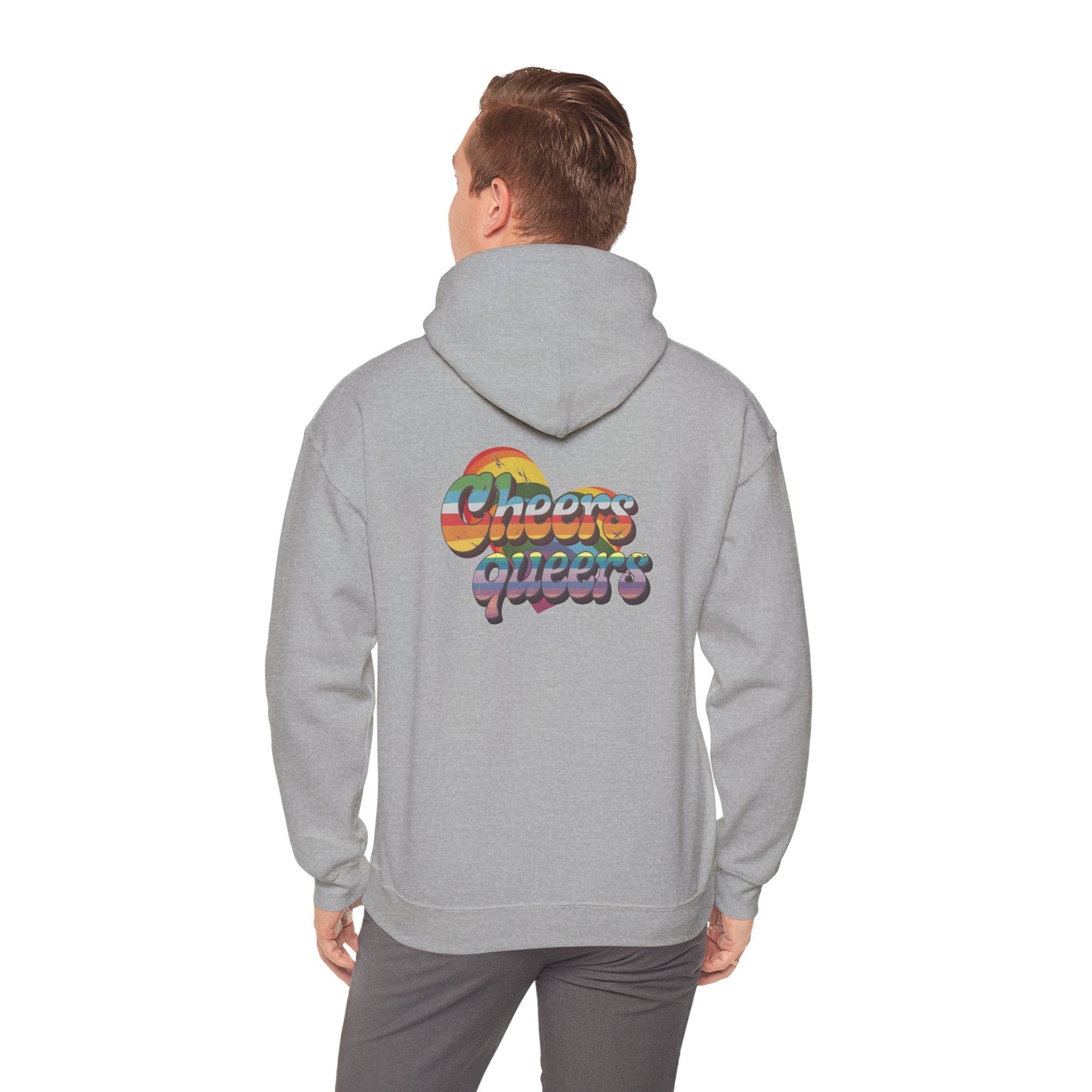 Cheers Queers Hoodie - A Bold Celebration of Pride - Hoodie - The Lucky Wombat
