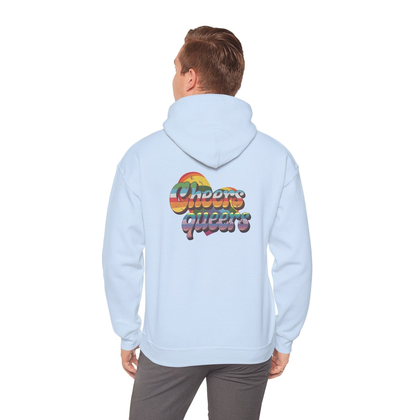Cheers Queers Hoodie - A Bold Celebration of Pride - Hoodie - The Lucky Wombat