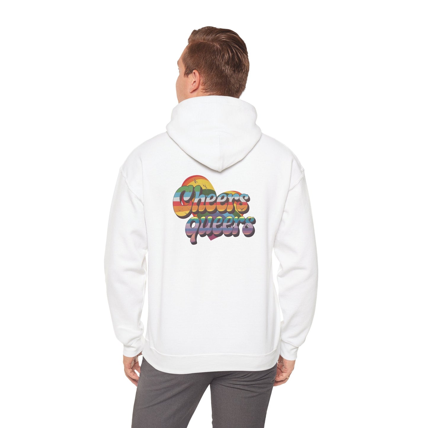 Cheers Queers Hoodie - A Bold Celebration of Pride - Hoodie - The Lucky Wombat