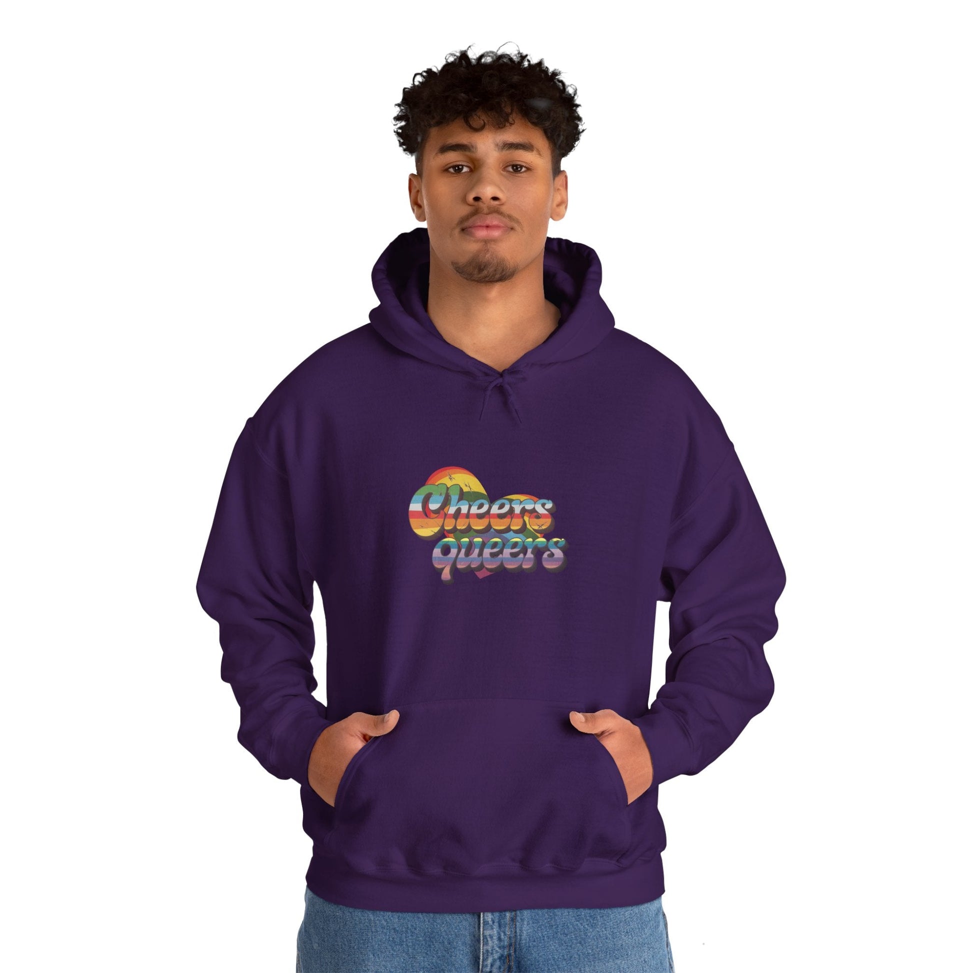 Cheers Queers Hoodie - A Bold Celebration of Pride - Hoodie - The Lucky Wombat