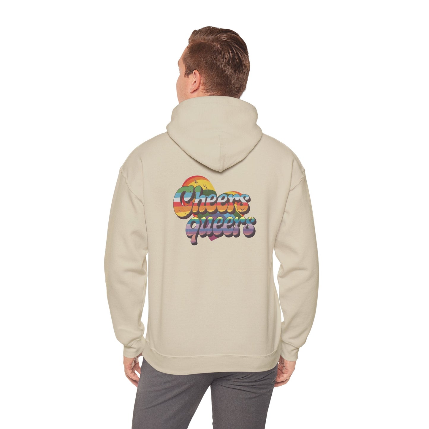 Cheers Queers Hoodie - A Bold Celebration of Pride - Hoodie - The Lucky Wombat