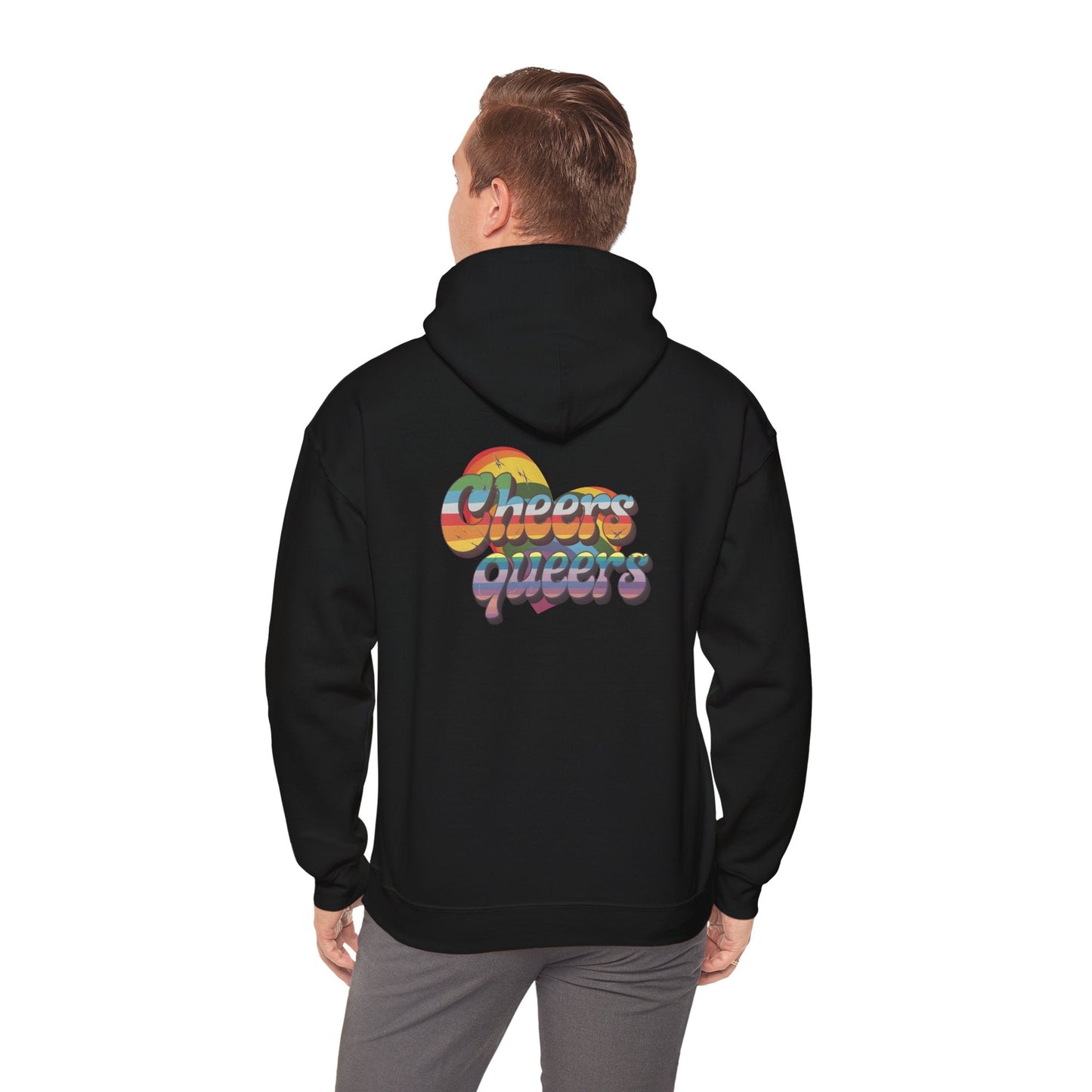 Cheers Queers Hoodie - A Bold Celebration of Pride - Hoodie - The Lucky Wombat