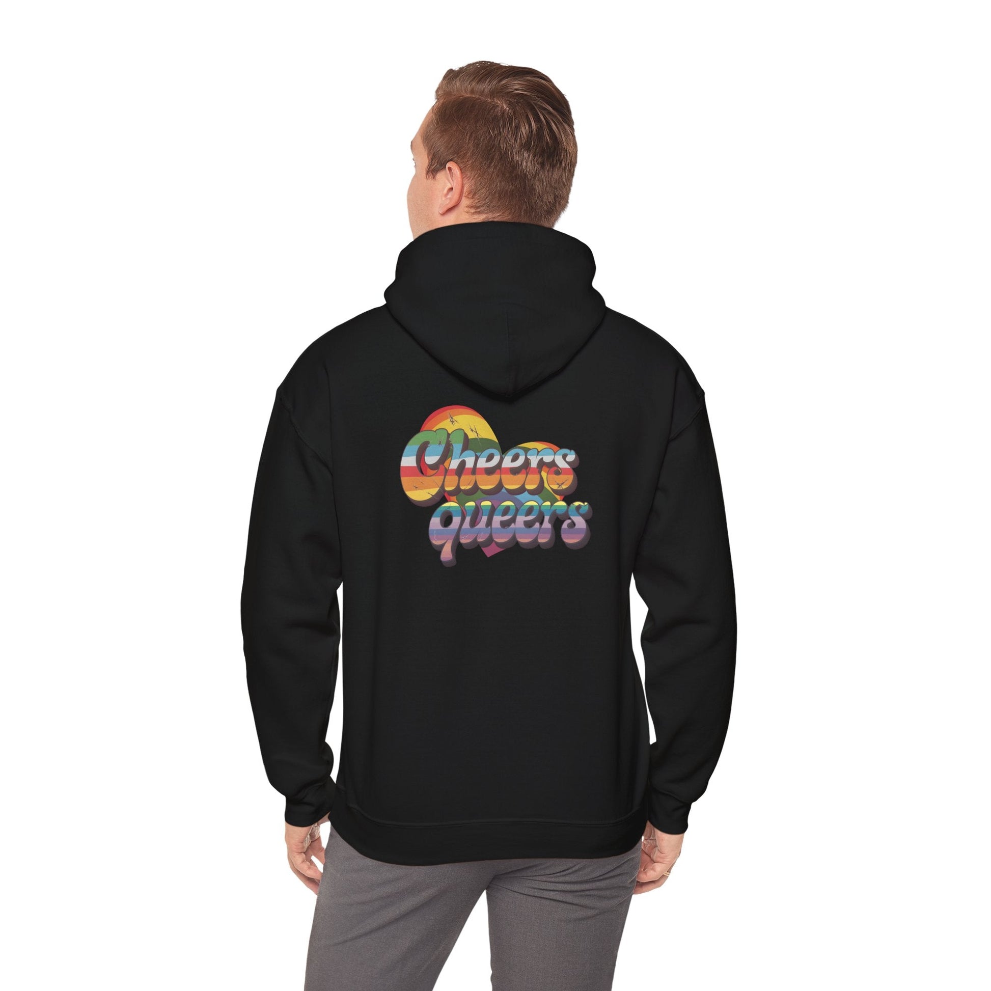 Cheers Queers Hoodie - A Bold Celebration of Pride - Hoodie - The Lucky Wombat