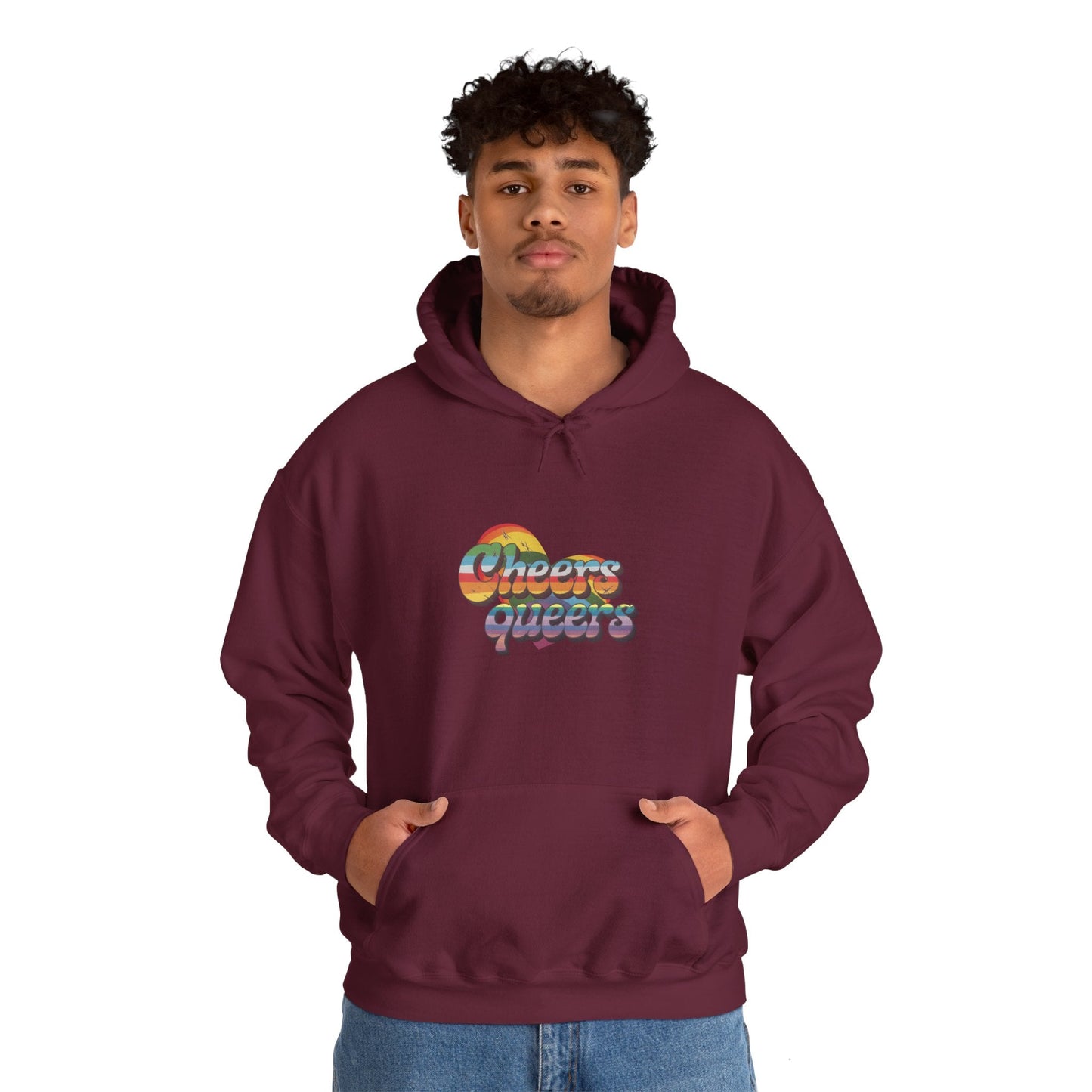 Cheers Queers Hoodie - A Bold Celebration of Pride - Hoodie - The Lucky Wombat