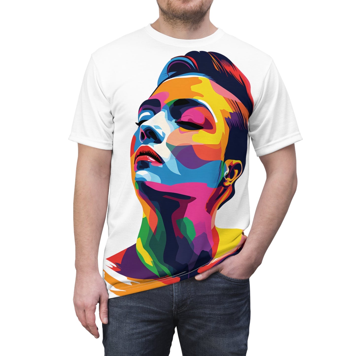 Colorful LGBTQ Girl - Unisex T-shirt - All Over Prints - The Lucky Wombat