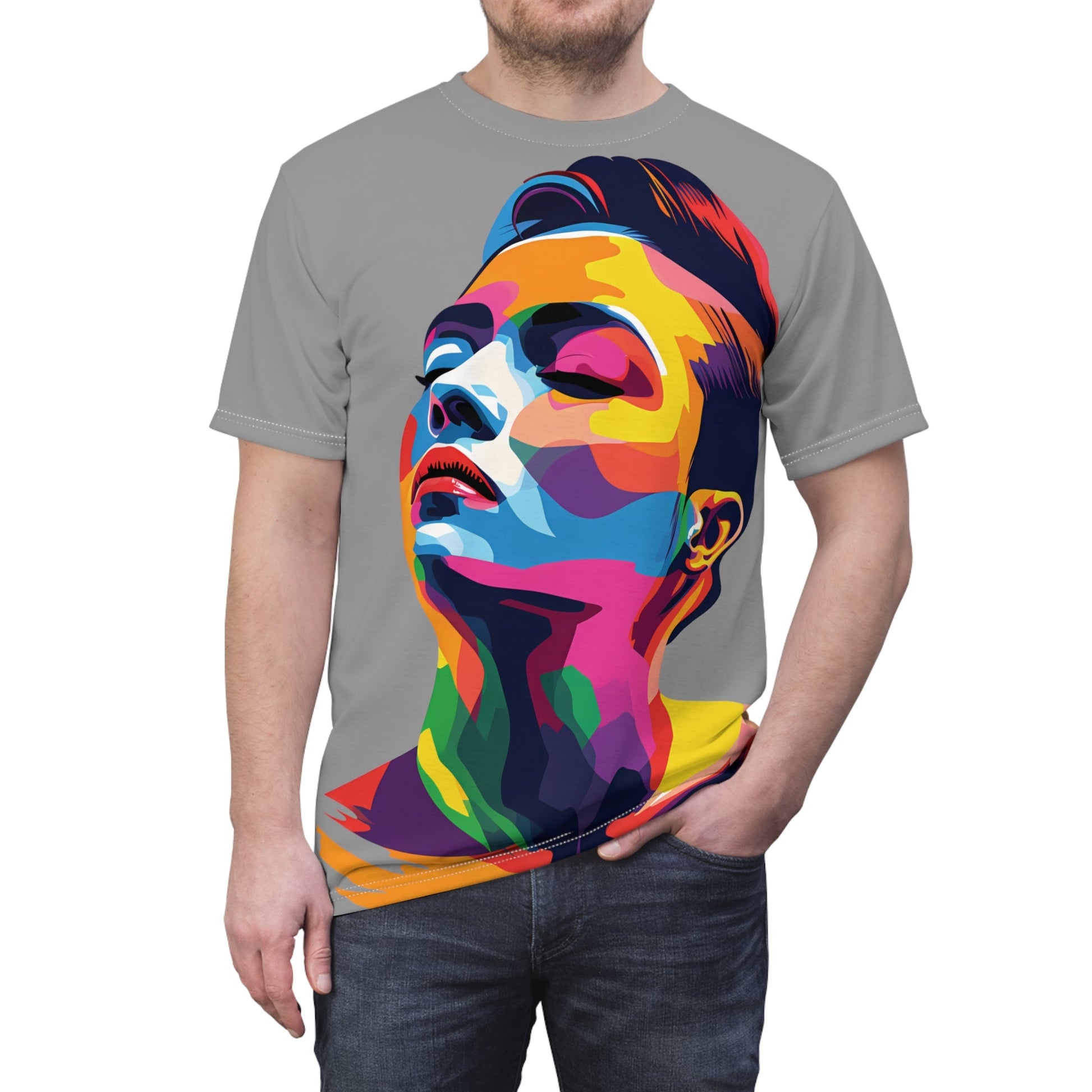 Colorful LGBTQ Girl - Unisex T-shirt - All Over Prints - The Lucky Wombat