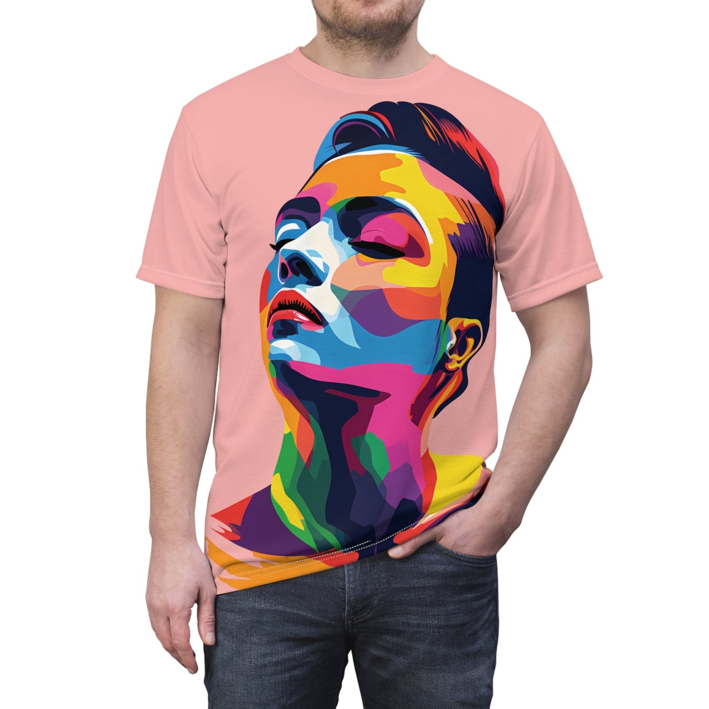 Colorful LGBTQ Girl - Unisex T-shirt - All Over Prints - The Lucky Wombat