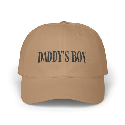 Daddy's Boy Cap - Black on Light - Hats - The Lucky Wombat
