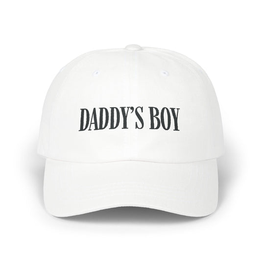 Daddy's Boy Cap - Black on Light - Hats - The Lucky Wombat