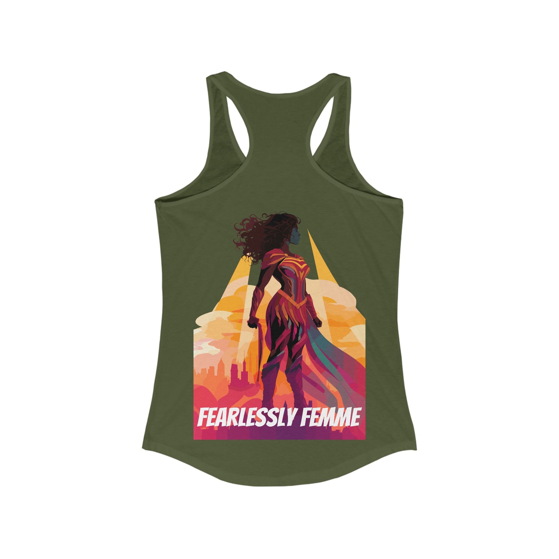 Fearlessly Femme Silhouette - Women's Tank Top - Tank Top - The Lucky Wombat