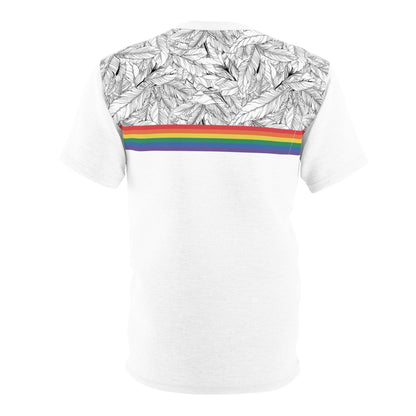 Feathers and Stripes - Unisex T-Shirt - All Over Prints - The Lucky Wombat