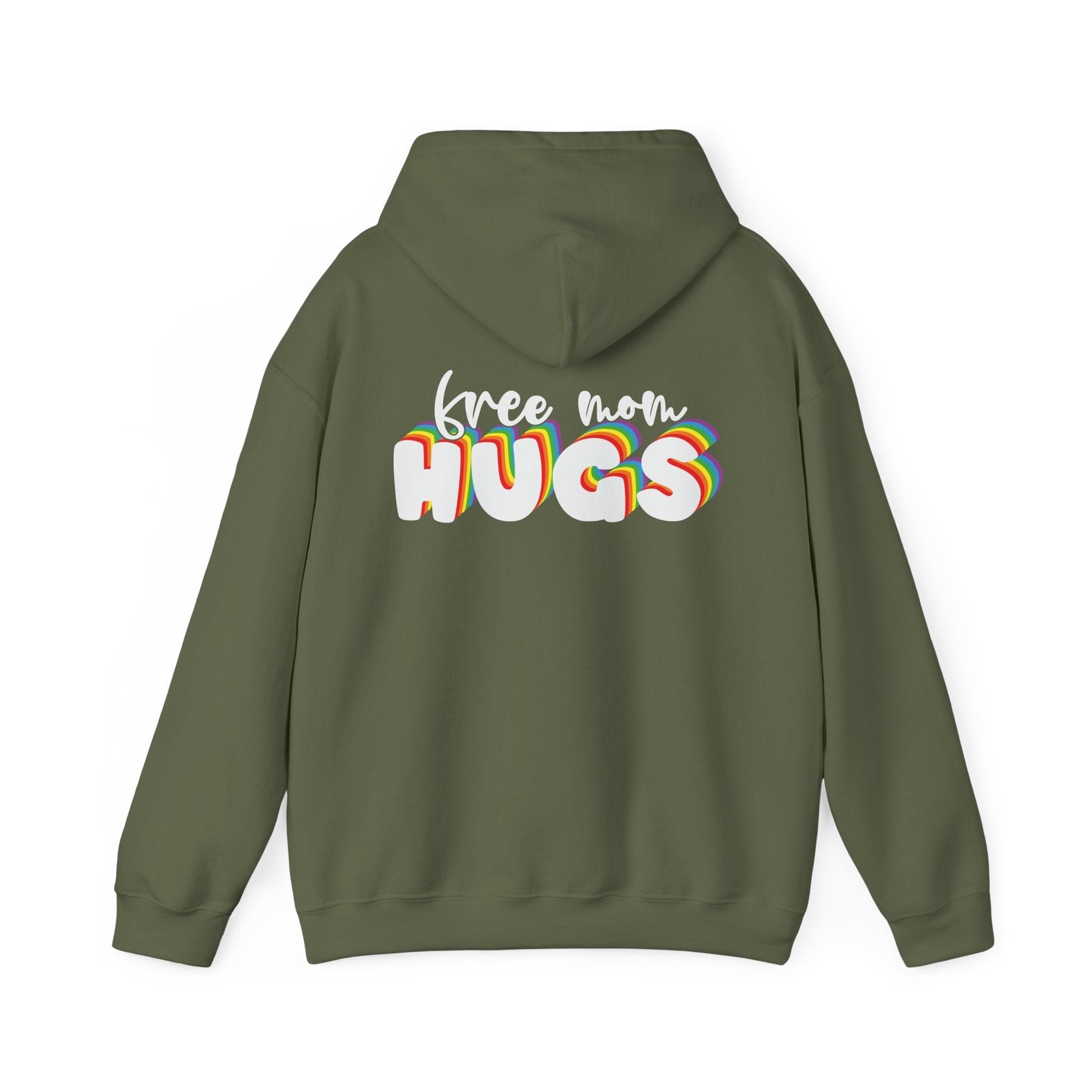Free Mom Hugs Hoodie - Unisex Hooded Sweatshirt - Hoodie - The Lucky Wombat