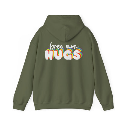 Free Mom Hugs Hoodie - Unisex Hooded Sweatshirt - Hoodie - The Lucky Wombat