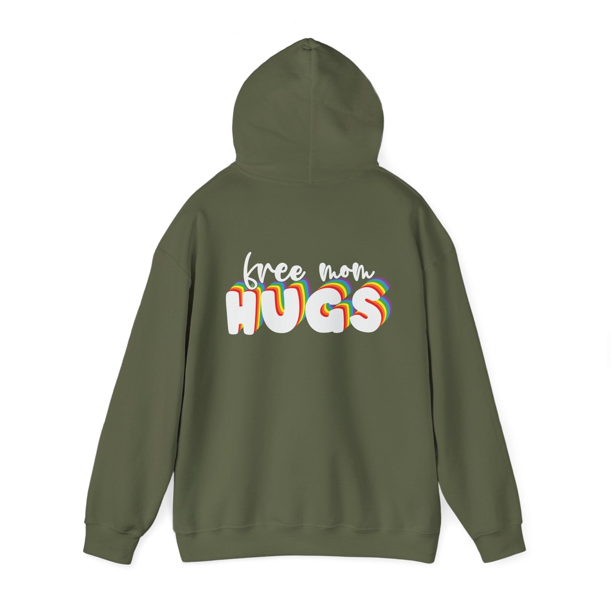 Free Mom Hugs Hoodie - Unisex Hooded Sweatshirt - Hoodie - The Lucky Wombat