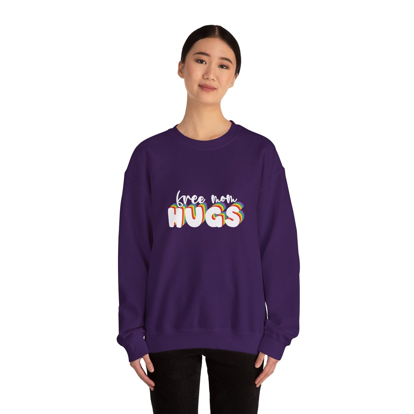 Free Mom Hugs Sweatshirt - Crewneck - Sweatshirt - The Lucky Wombat