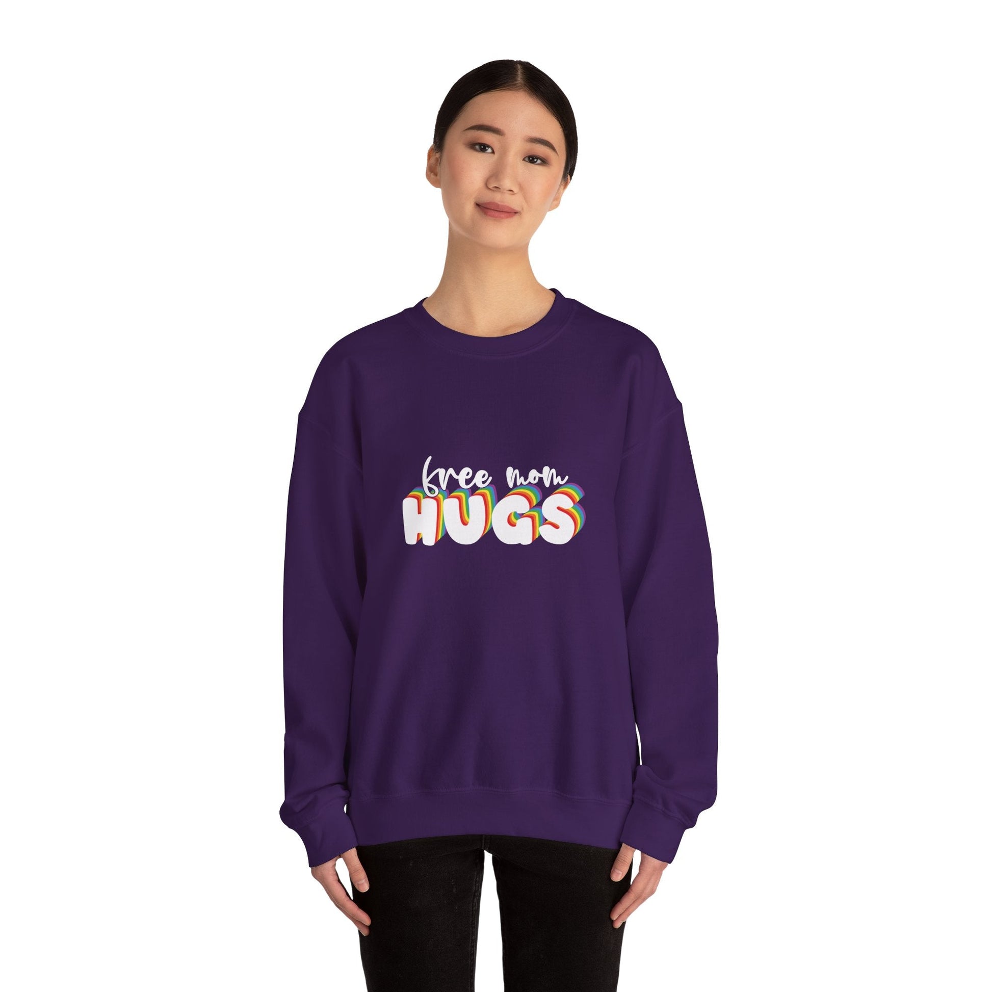 Free Mom Hugs Sweatshirt - Crewneck - Sweatshirt - The Lucky Wombat