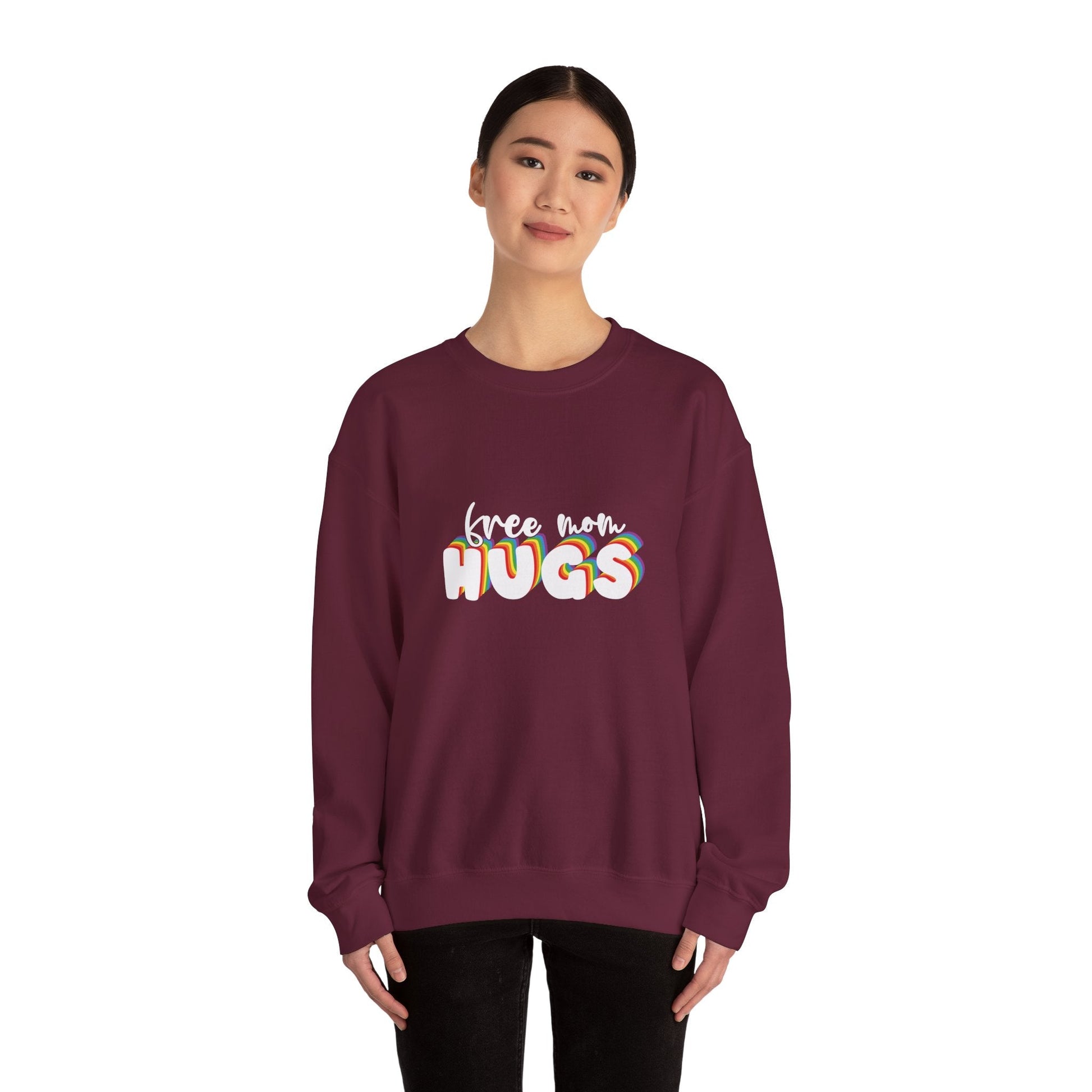 Free Mom Hugs Sweatshirt - Crewneck - Sweatshirt - The Lucky Wombat