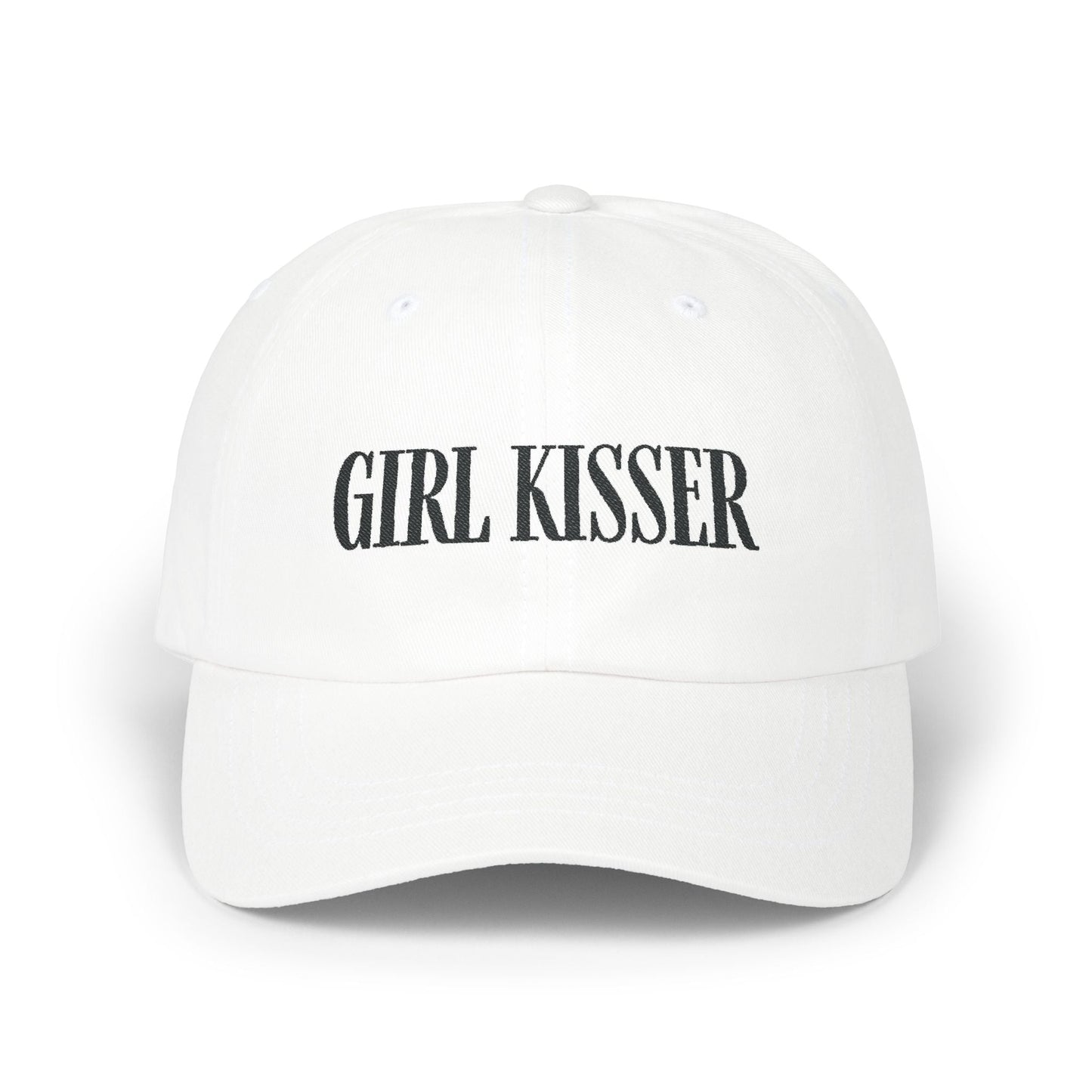Girl Kisser Cap, Black on Light - Hats - The Lucky Wombat