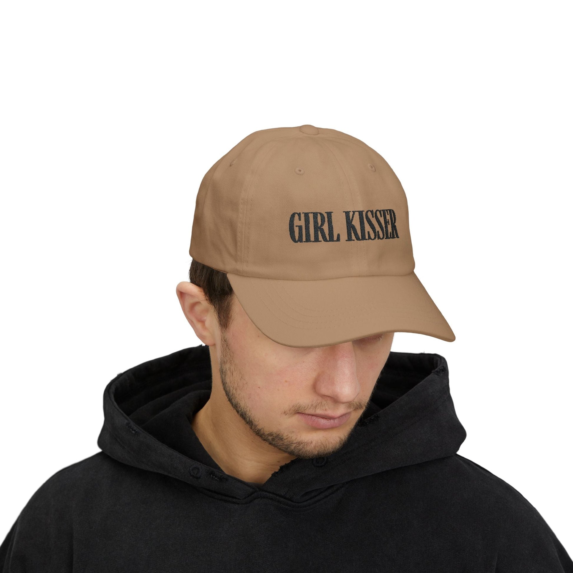 Girl Kisser Cap, Black on Light - Hats - The Lucky Wombat