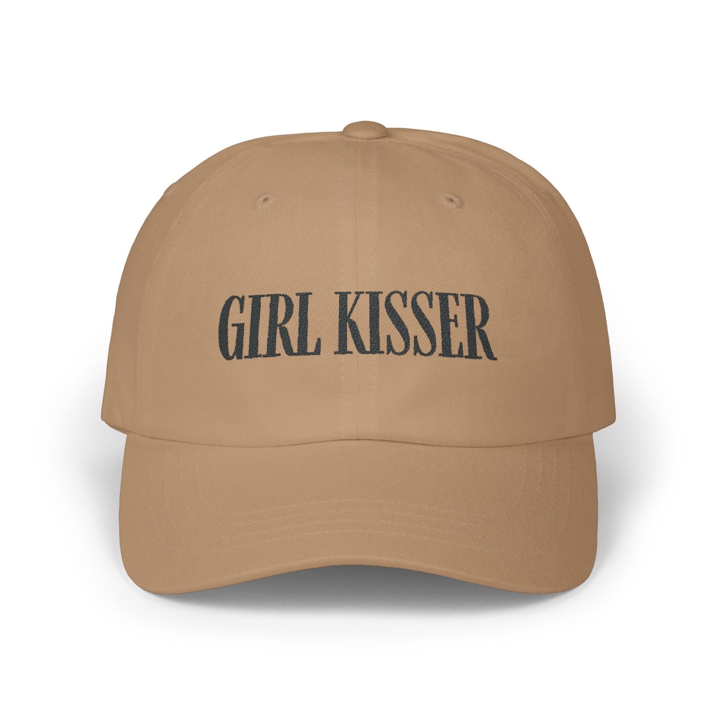 Girl Kisser Cap, Black on Light - Hats - The Lucky Wombat
