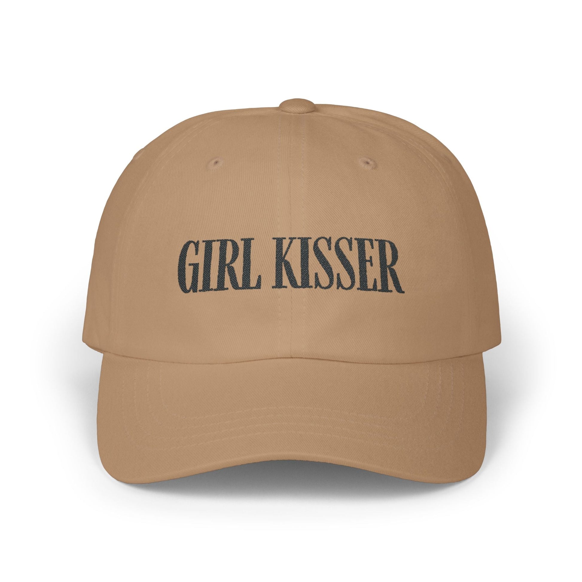 Girl Kisser Cap, Black on Light - Hats - The Lucky Wombat