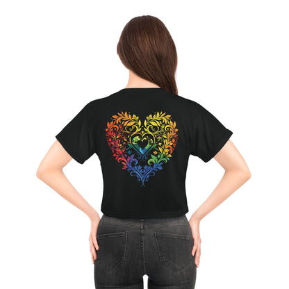 Heart Ornment Crop Top - All Over Prints - The Lucky Wombat