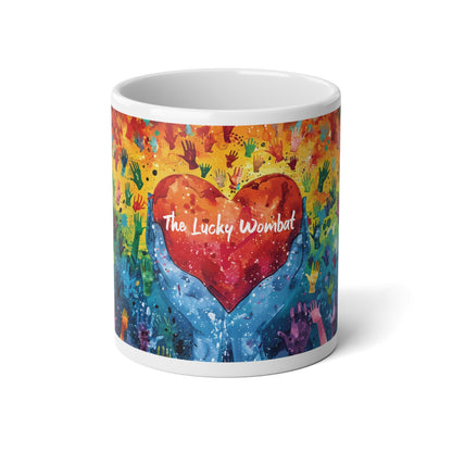 Hearts Pride Mug, 20oz - Mug - The Lucky Wombat