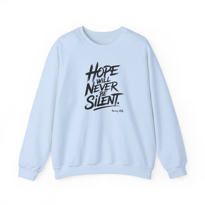 Hope Will Never Be Silent - Harvey Milk Quote - Sweatshirt - Sweatshirt - The Lucky Wombat