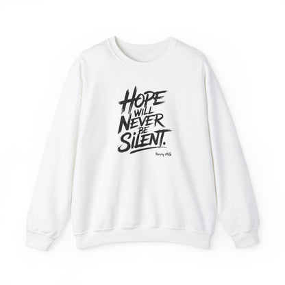 Hope Will Never Be Silent - Harvey Milk Quote - Sweatshirt - Sweatshirt - The Lucky Wombat