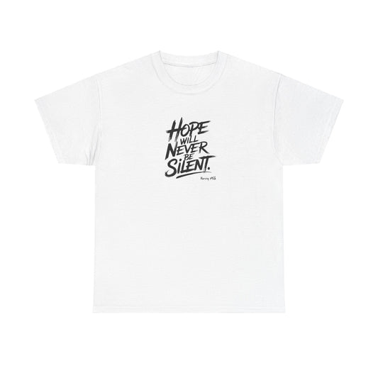 Hope Will Never Be Silent - Harvey Milk Quote | T-shirt - T-Shirt - The Lucky Wombat