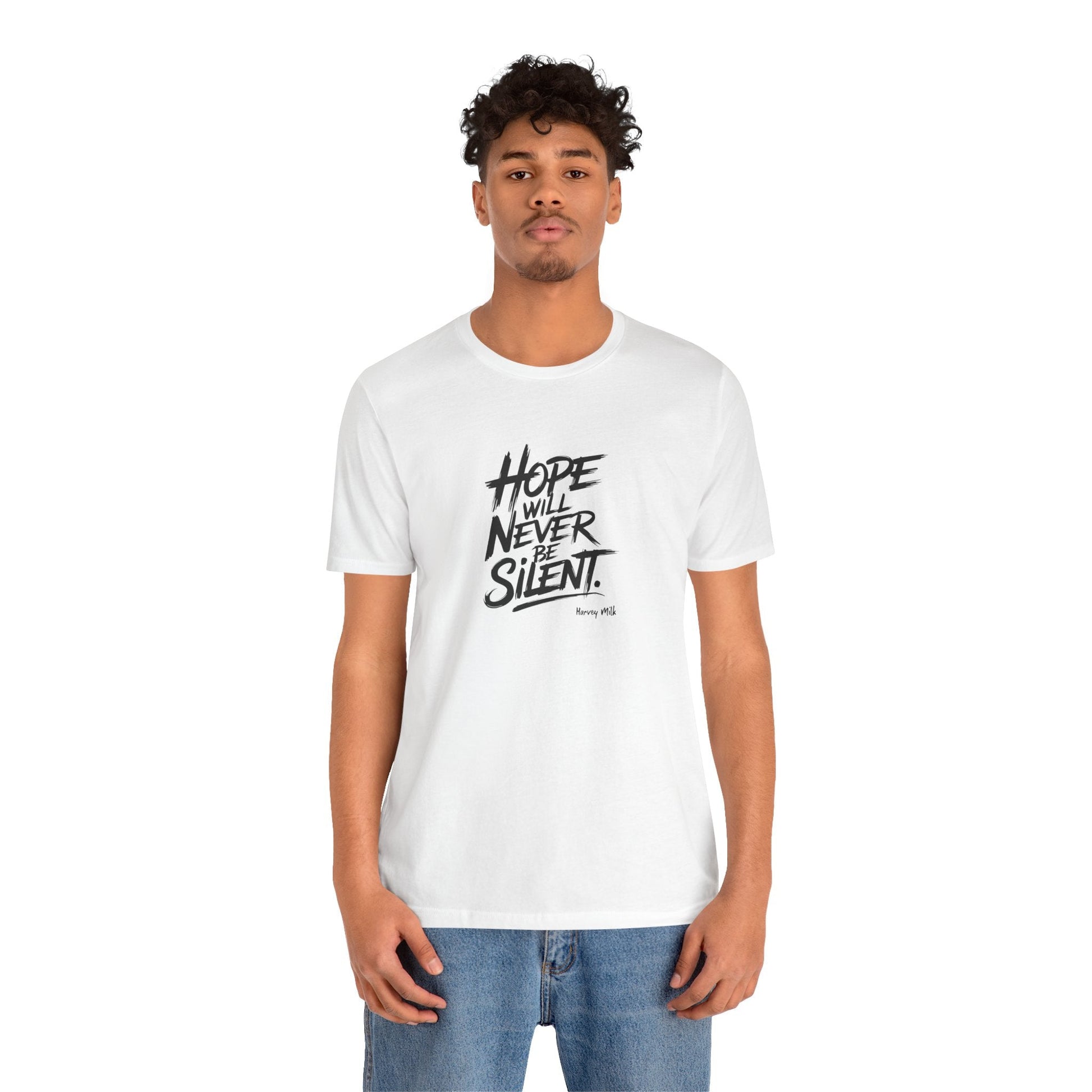 Hope Will Never Be Silent T-shirt - Harvey Milk Quote - T-Shirt - The Lucky Wombat