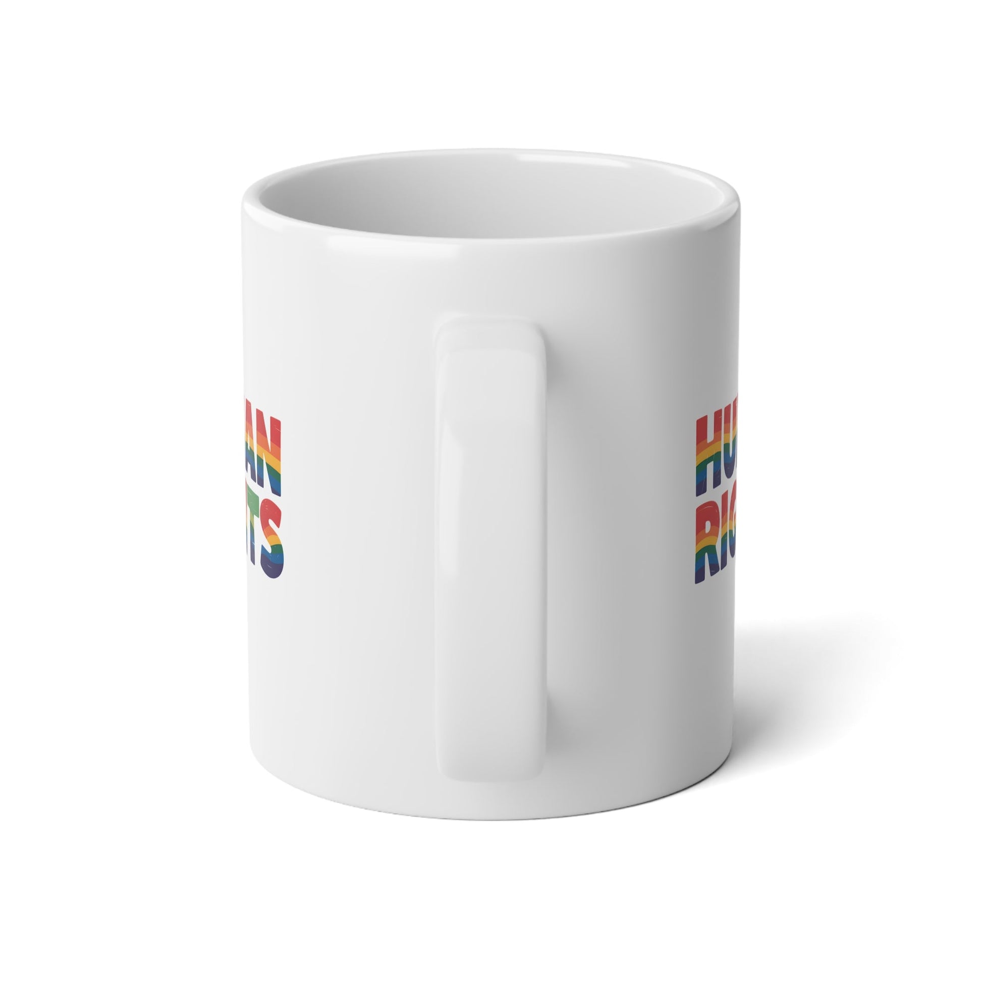 Human Rights ,White Big Mug, 20oz - Mug - The Lucky Wombat