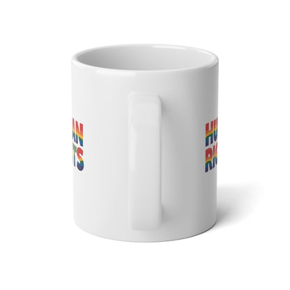 Human Rights ,White Big Mug, 20oz - Mug - The Lucky Wombat