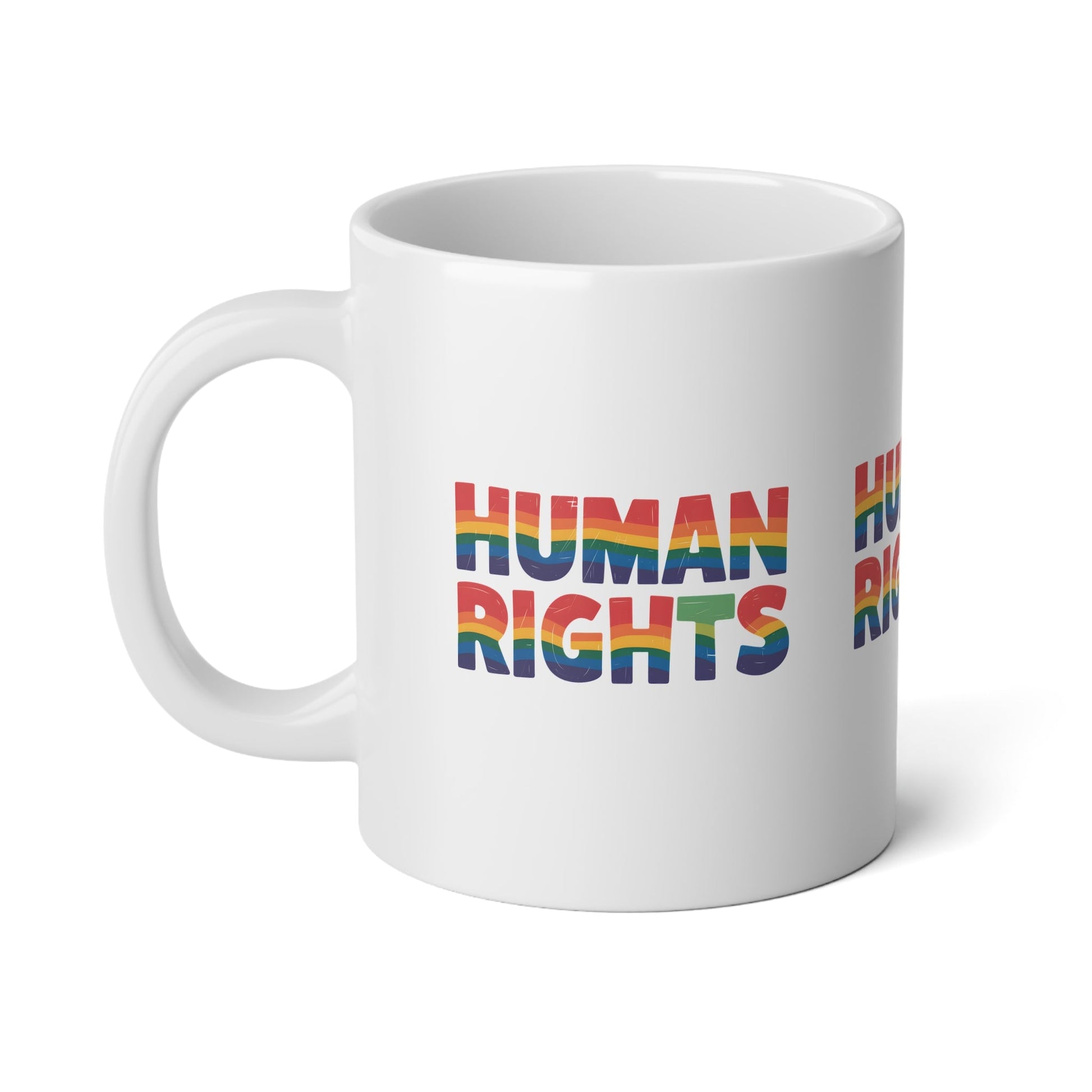 Human Rights ,White Big Mug, 20oz - Mug - The Lucky Wombat