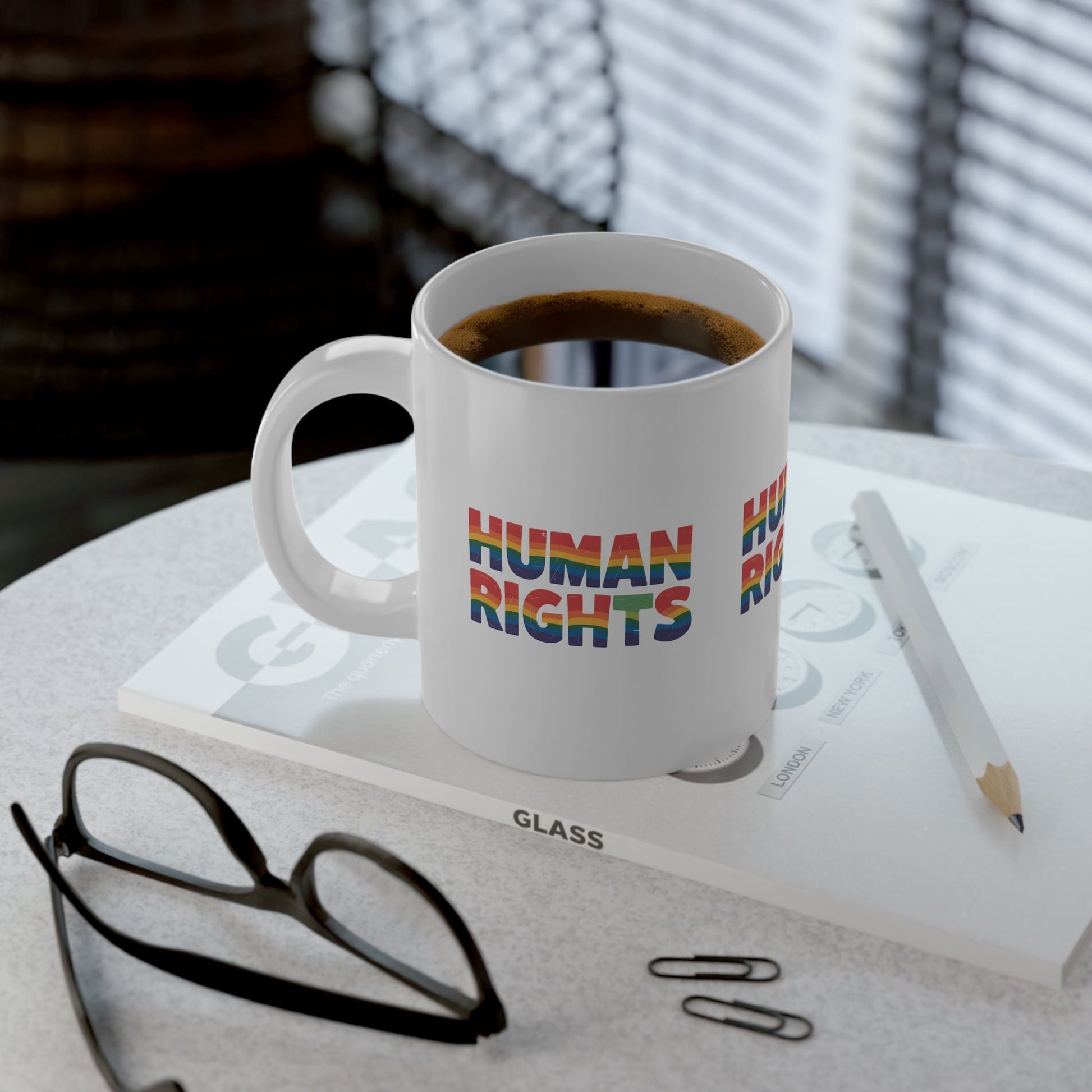 Human Rights ,White Big Mug, 20oz - Mug - The Lucky Wombat