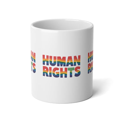 Human Rights ,White Big Mug, 20oz - Mug - The Lucky Wombat