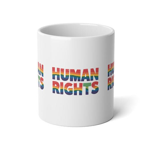 Human Rights ,White Big Mug, 20oz - Mug - The Lucky Wombat