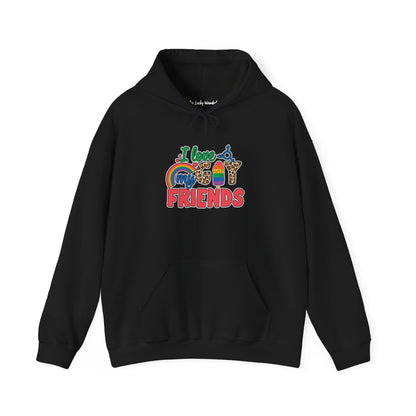 I Love My Gay Friends Hoodie - Hoodie - Black- The Lucky Wombat