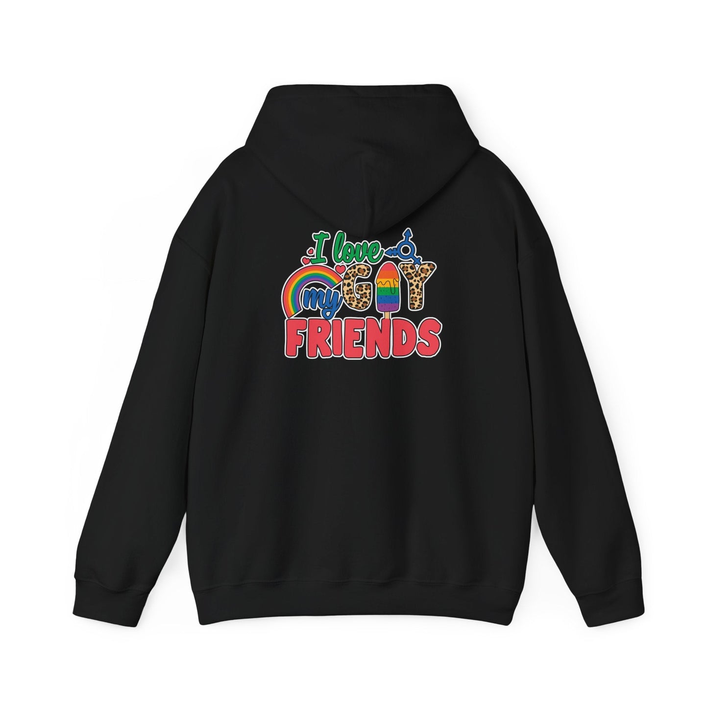 I Love My Gay Friends Hoodie - Hoodie - Light Pink- The Lucky Wombat