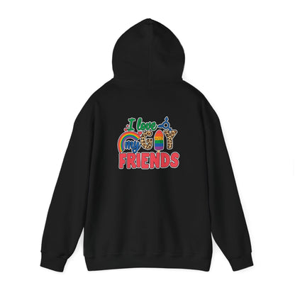 I Love My Gay Friends Hoodie - Hoodie - Light Pink- The Lucky Wombat