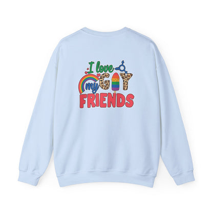 I Love My Gay Friends Sweatshirt - Sweatshirt - S - Black The Lucky Wombat
