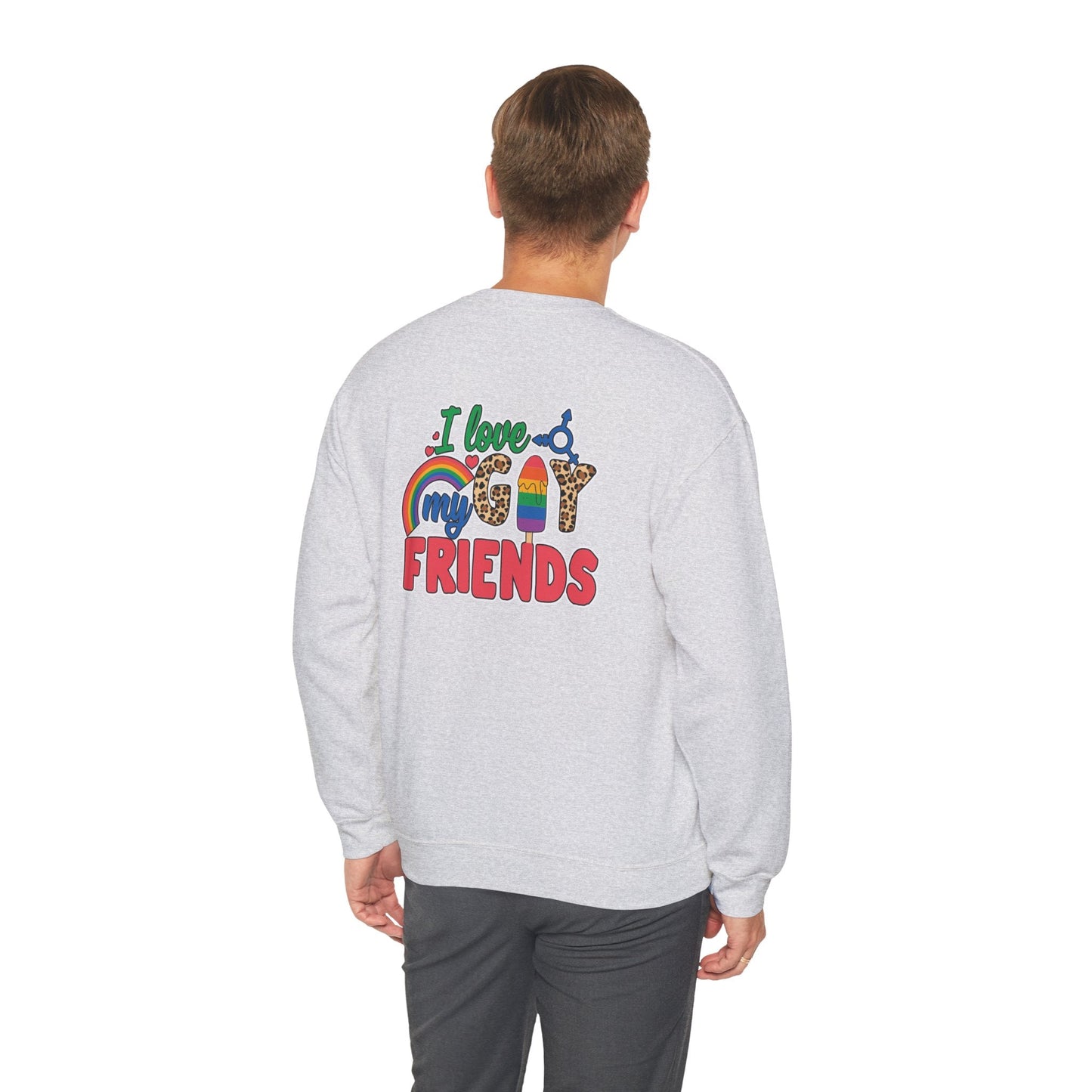 I Love My Gay Friends Sweatshirt - Sweatshirt - S - Black The Lucky Wombat
