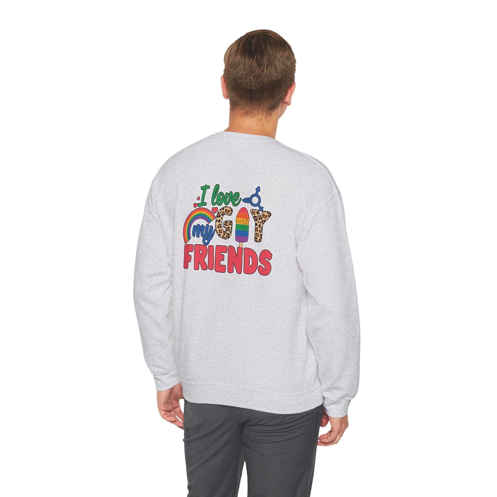I Love My Gay Friends Sweatshirt - Sweatshirt - S - Black The Lucky Wombat
