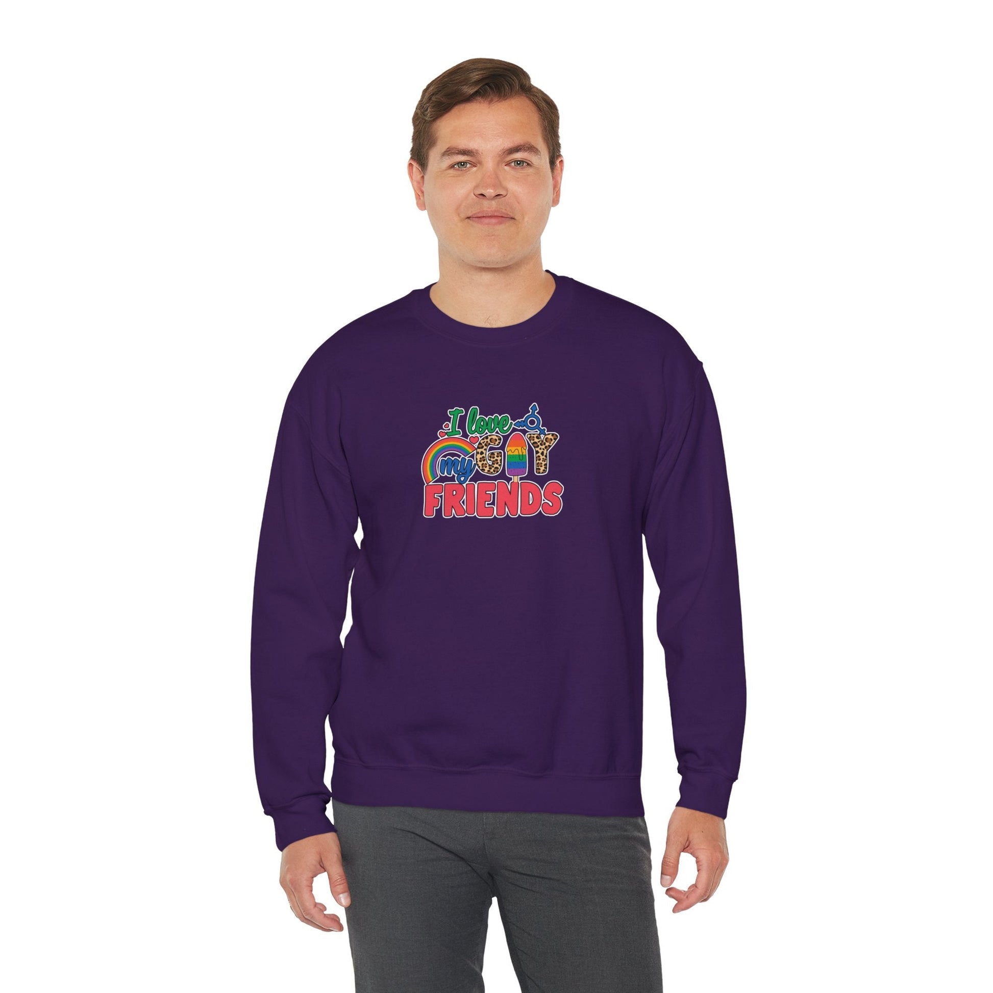 I Love My Gay Friends Sweatshirt - Sweatshirt - S - Black The Lucky Wombat