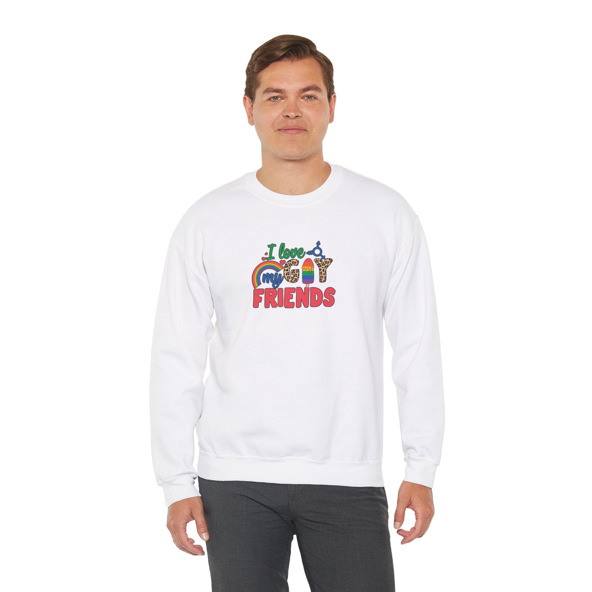 I Love My Gay Friends Sweatshirt - Sweatshirt - S - Black The Lucky Wombat