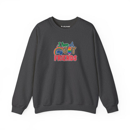 I Love My Gay Friends Sweatshirt - Sweatshirt - S - Dark Heather The Lucky Wombat